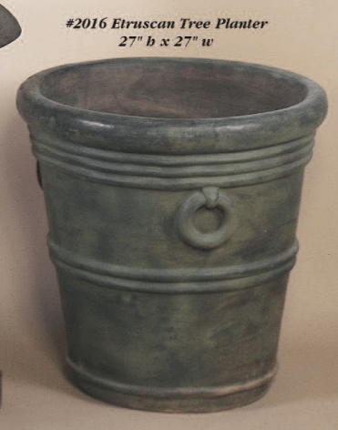 Etruscan Tree Planter Cast Stone Outdoor Garden Planter Planter Tuscan 