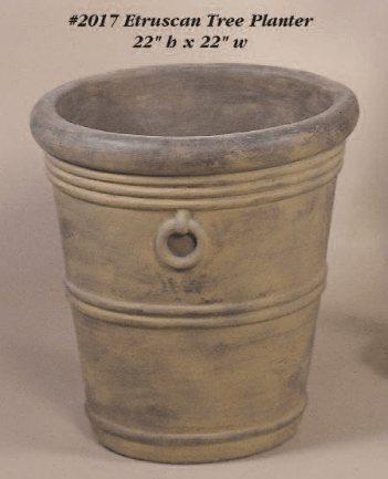 Etruscan Tree Planter Cast Stone Outdoor Garden Planter Planter Tuscan 
