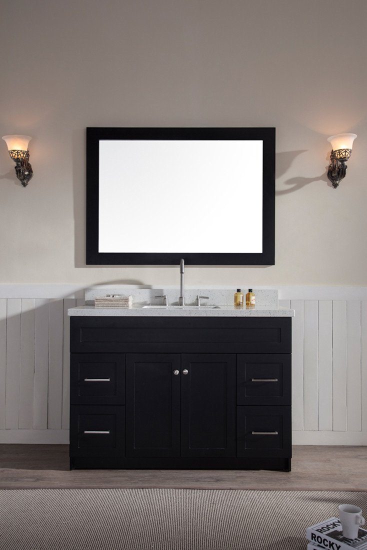 Ariel Hamlet 49" Single Sink Bathroom Vanity Set with White Quartz Countertop Vanity ARIEL 
