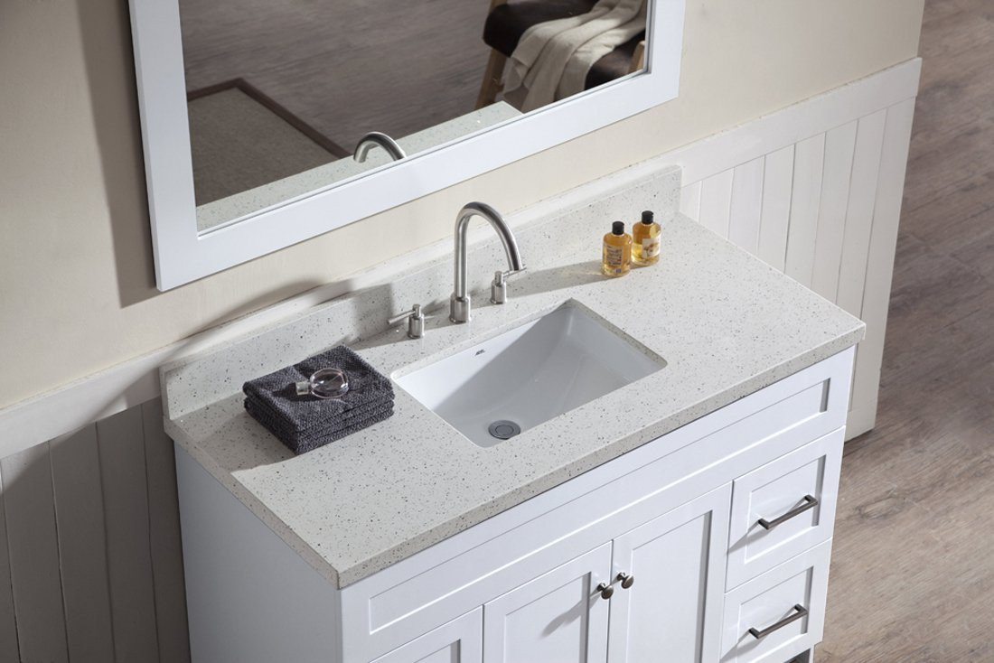 Ariel Hamlet 49" Single Sink Bathroom Decor Vanity Set with Quartz Countertop Vanity ARIEL 