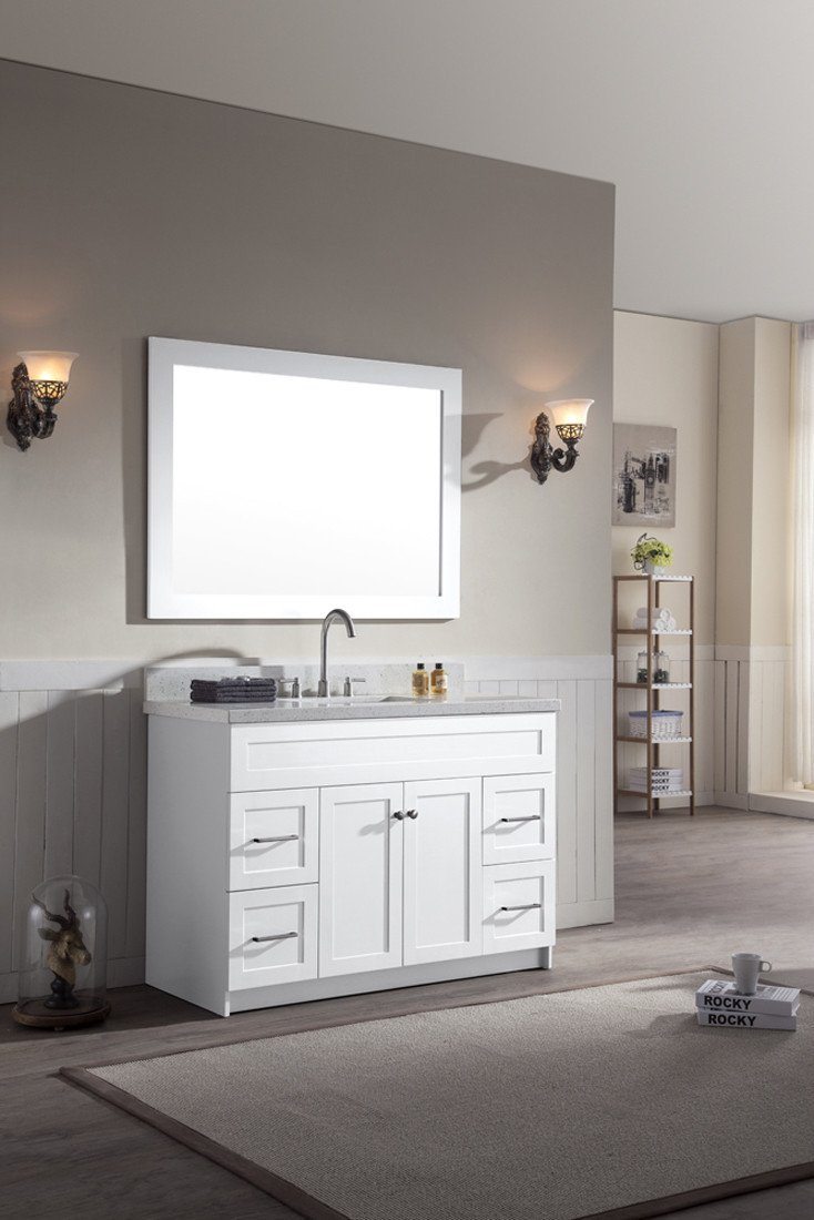 Ariel Hamlet 49" Single Sink Bathroom Decor Vanity Set with Quartz Countertop Vanity ARIEL 