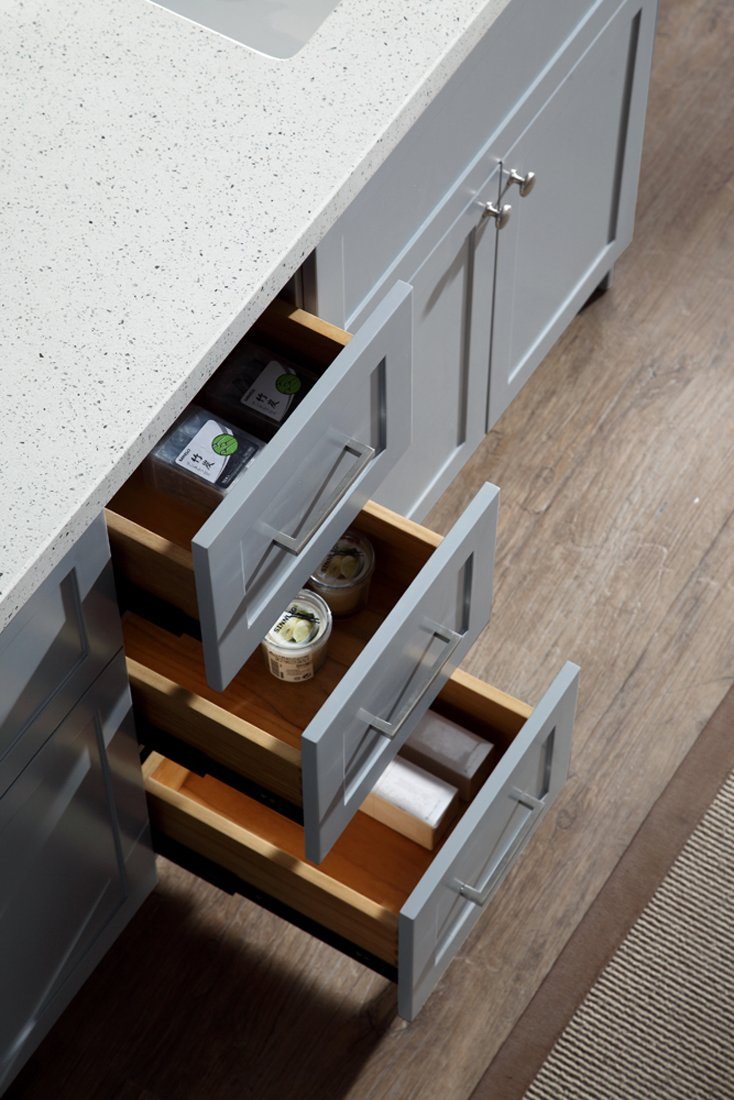 Ariel Hamlet 73" Double Sink Bathroom Vanity Set Solid Wood Construction - Grey Vanity ARIEL 