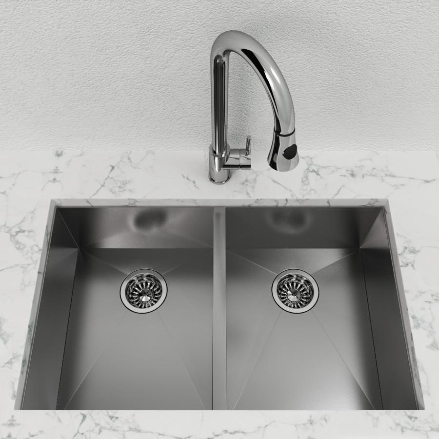 Cantrio Double Bowl 29" Stainless Steel Undermount Kitchen sink Kitchen Steel Series Cantrio 