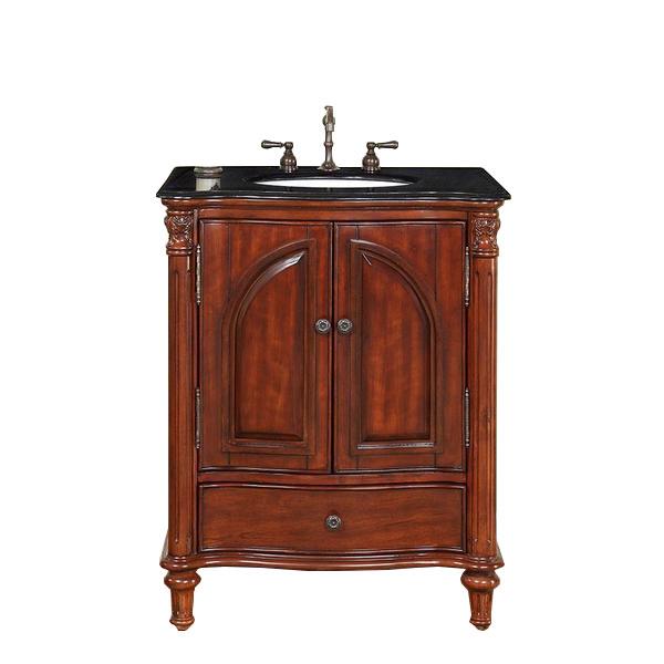 Silkroad 30" Traditional Single Sink Bathroom Vanity Vanity Silkroad Exclusive 