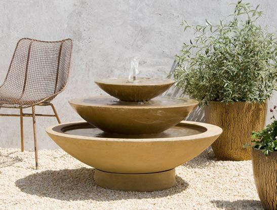 Cascade Outdoor Tiered Garden Fountain Fountain Campania International 