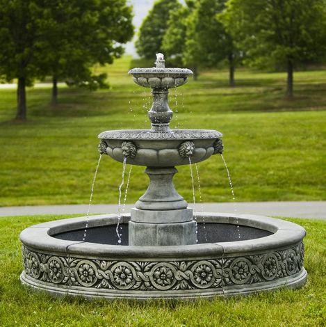 Parisienne Two Tier Outdoor Garden Fountains Fountain Campania International 