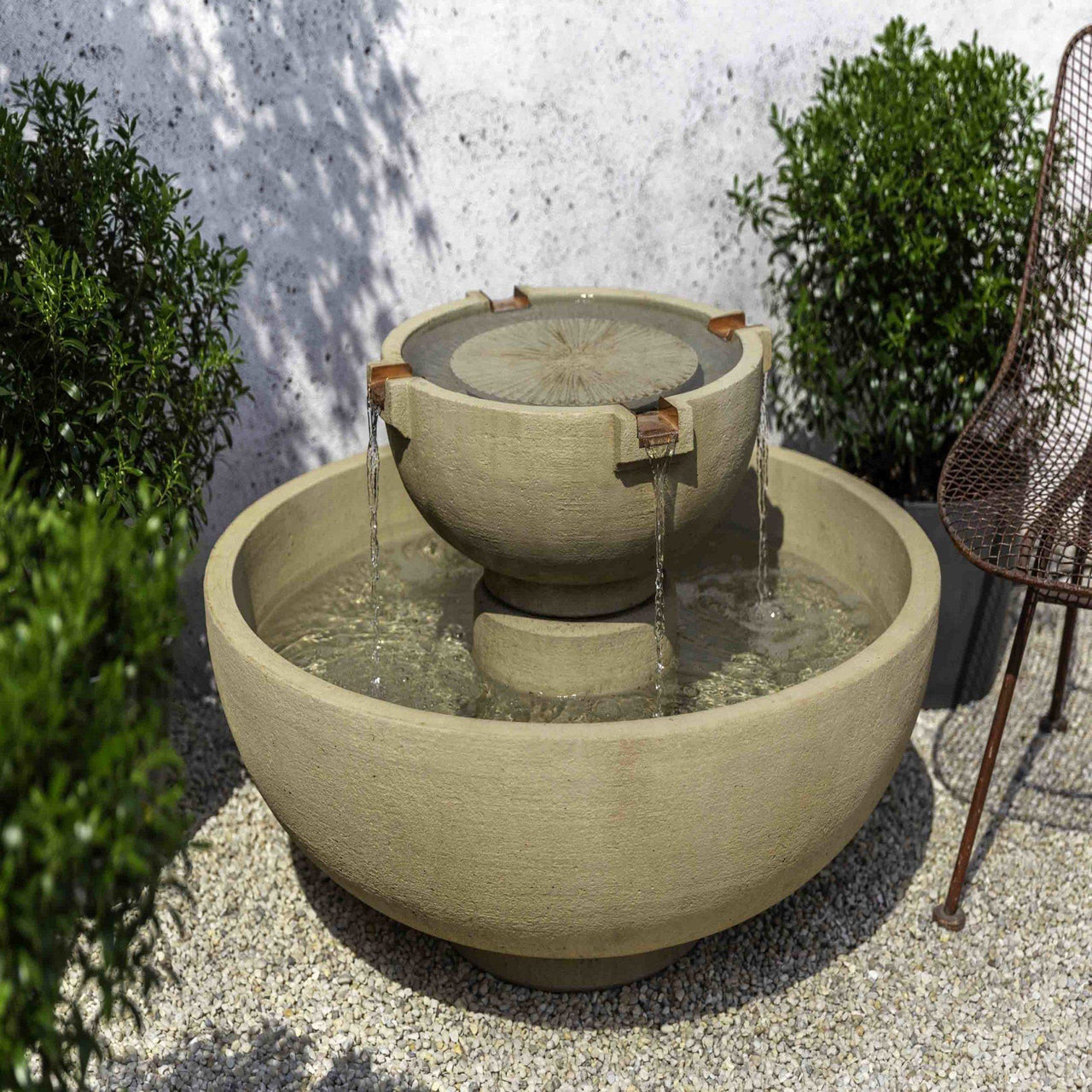 Campania International Cast Stone Small Del Rey Fountain Fountain Campania International 