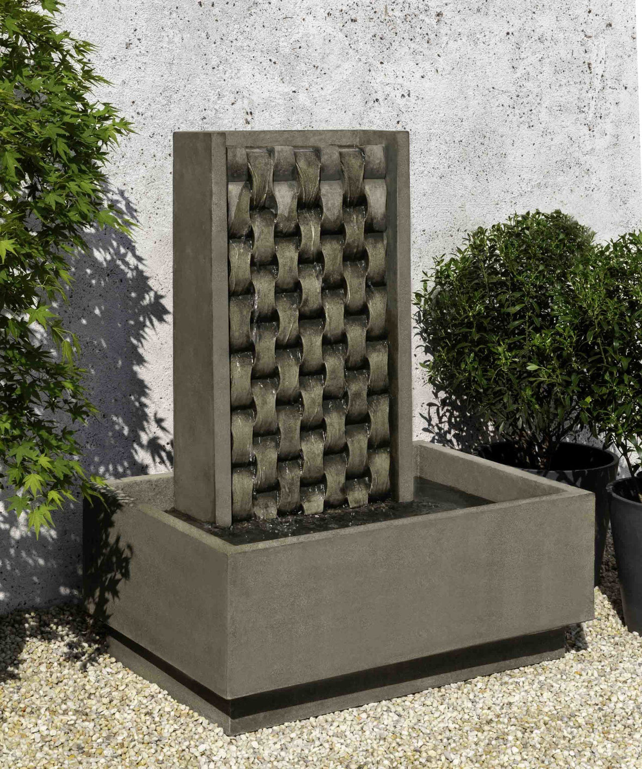 Campania International Cast Stone M Weave Fountain Fountain Campania International 