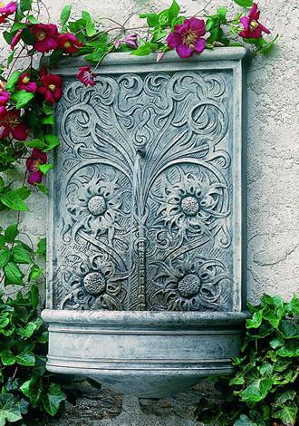 Sussex Wall Outdoor Garden Fountains Fountain Campania International 