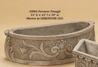 Thumbnail for Farnese Trough Cast Stone Outdoor Garden Planter Planter Tuscanbasinss 