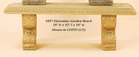 Thumbnail for Florentine Garden Bench Cast Stone Outdoor Garden Planter Planter Tuscan 
