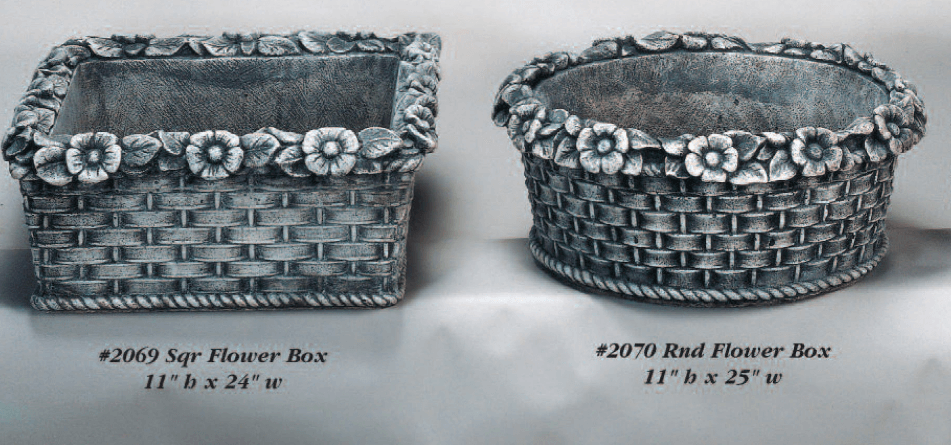 Flower Box Cast Stone Outdoor Garden Planter Planter Tuscan 