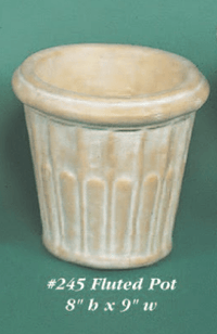 Thumbnail for Fluted Pot Cast Stone Outdoor Garden Planter Planter Tuscan 