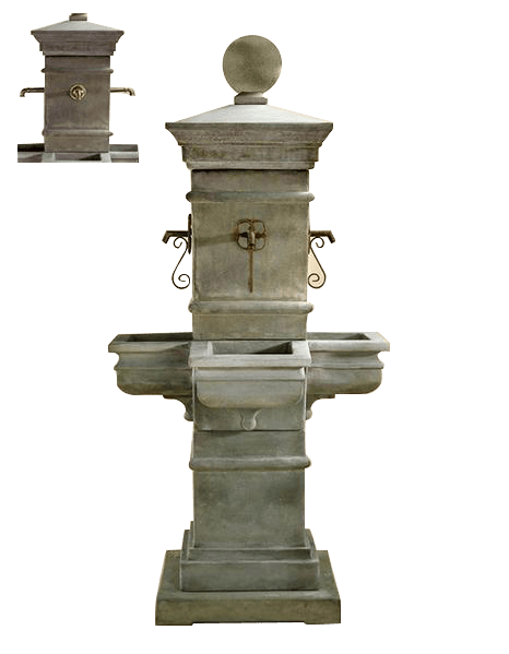 Fonte Provenza Outdoor Cast Stone Garden Fountain For Spouts Fountain Tuscan 