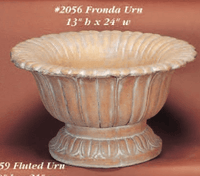 Thumbnail for Fronda Urn Cast Stone Outdoor Garden Planter Planter Tuscan 
