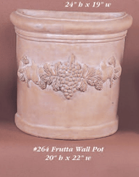 Thumbnail for Frutta Wall Pot Cast Stone Outdoor Garden Planter Planter Tuscan 
