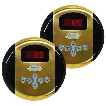 SteamSpa RY450GD-A Royal 4.5 KW QuickStart Acu-Steam Bath Generator Package with Built-in Auto Drain in Polished Gold Steam Generators SteamSpa 