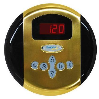 SteamSpa Indulgence 7.5 KW QuickStart Acu-Steam Bath Generator Package in Polished Gold Steam Generators SteamSpa 