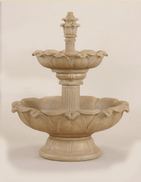 Thumbnail for Acquarossa Two Tier Cast Stone Outdoor Garden Fountain Short Fountain Tuscan 