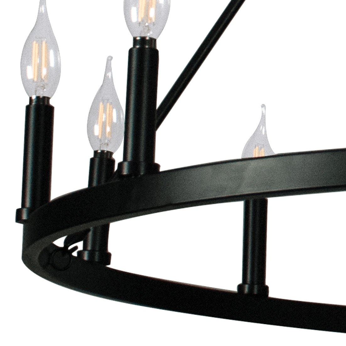 Cahua 8 Light Drum Chandelier (16” Wide) Steel Frame with Wooden Pattern | Dining Room, Foyer, Entryway or Living Room Decor Chandeliers Canyon Home 