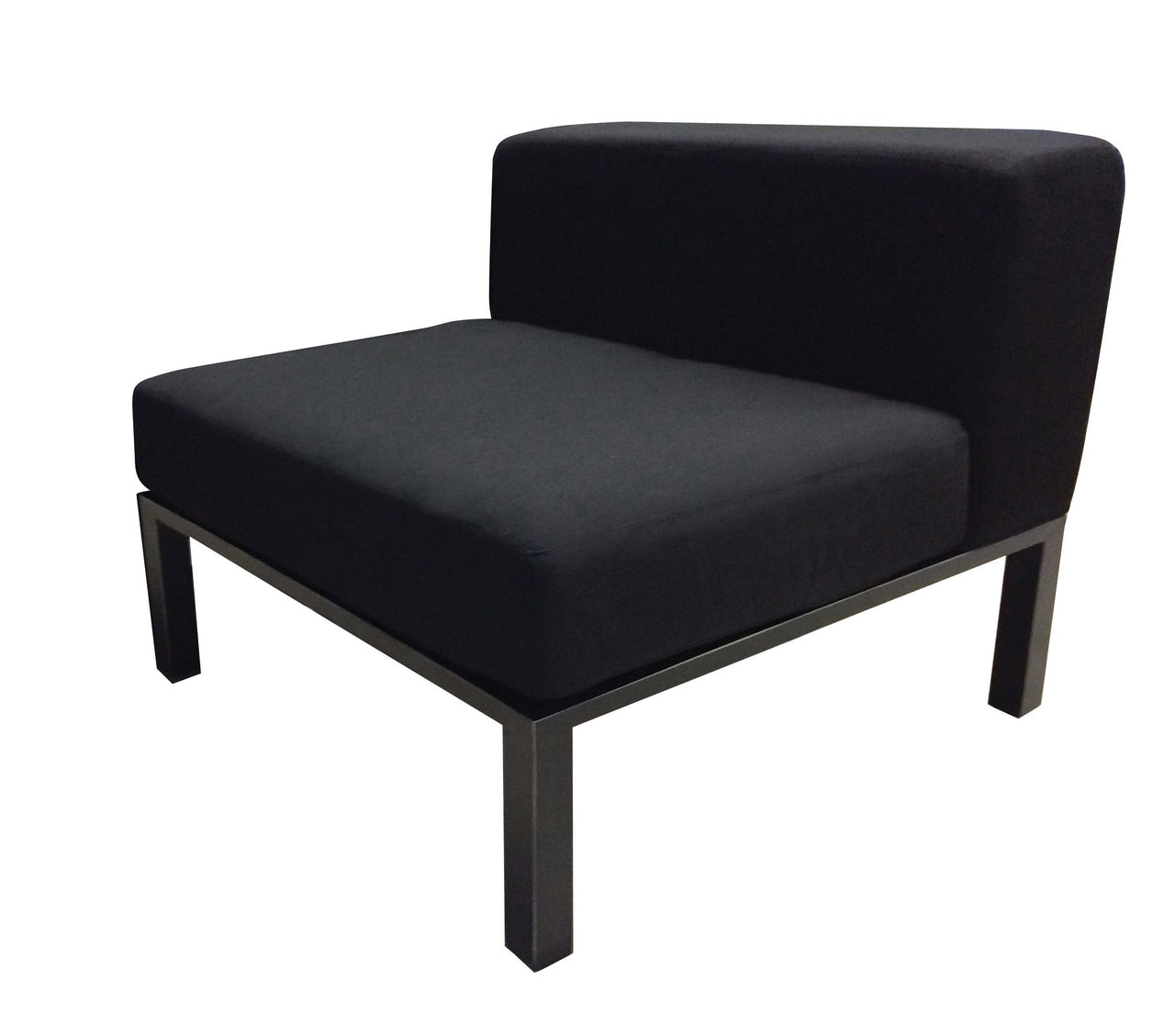 Grand Luxe Aluminum Outdoor Armless Club Chair Outdoor Furniture Tuscan 