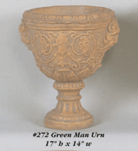 Thumbnail for Green Man Urn Cast Stone Outdoor Garden Planter Planter Tuscan 