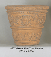Thumbnail for Green Man Tree Planter Cast Stone Outdoor Garden Planter Planter Tuscan 
