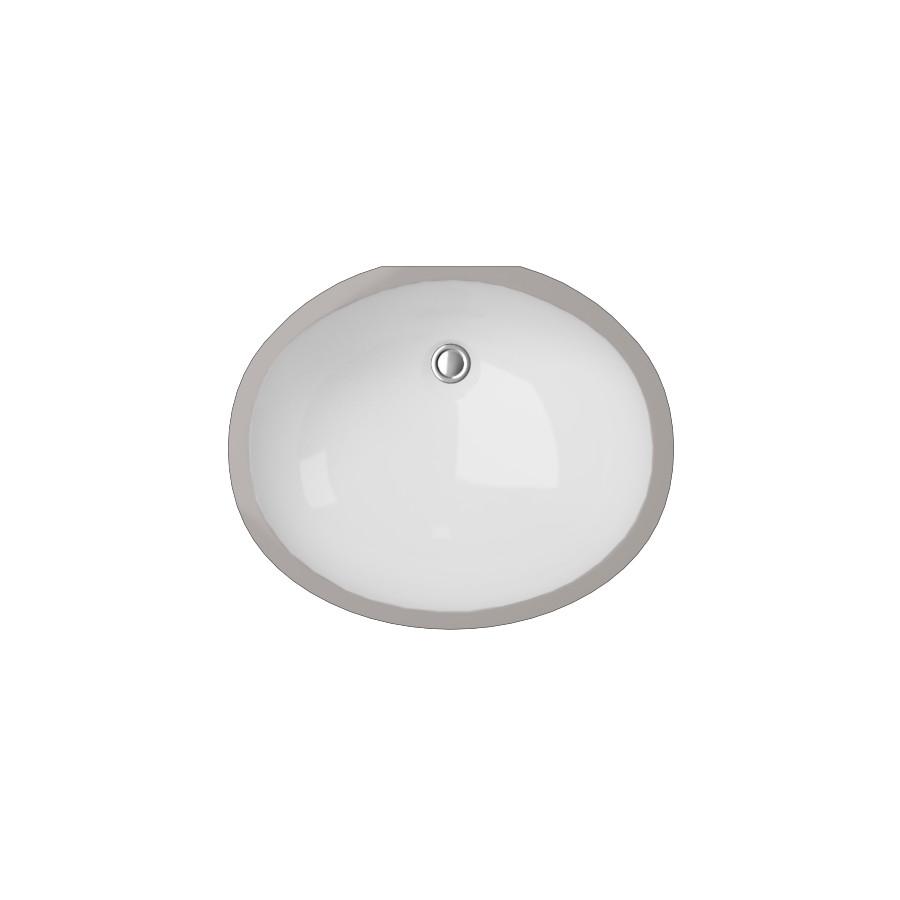 Cantrio Vitreous China undermount oval sink Ceramic Series Cantrio 