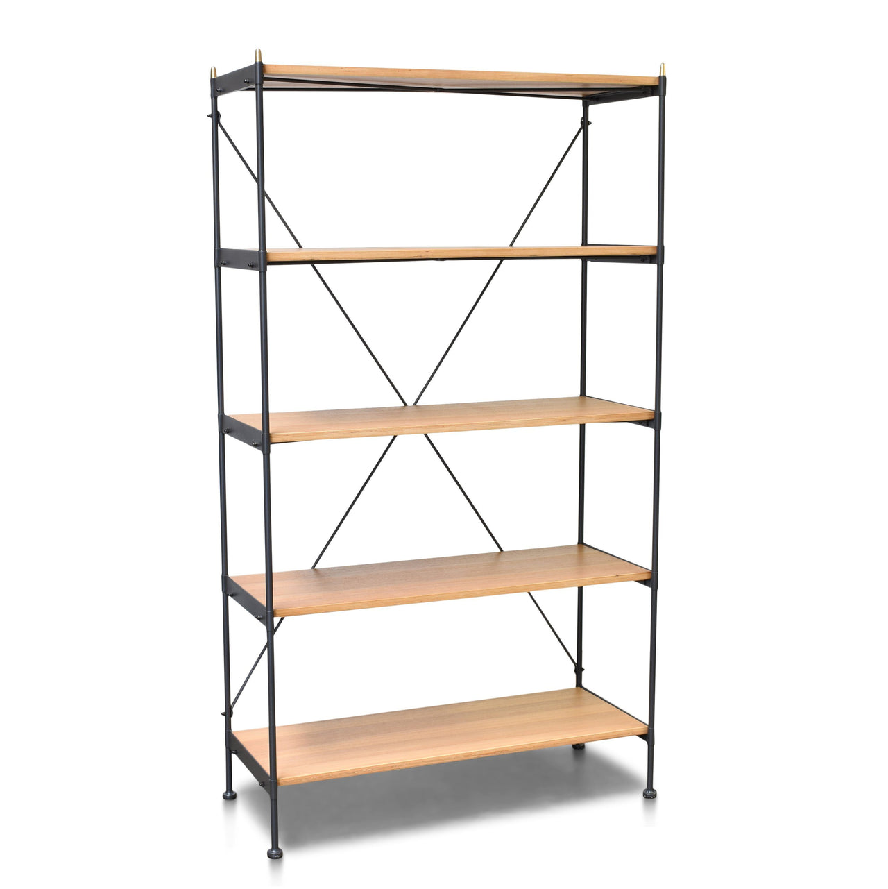 Hudson Industrial Standard Bookcase - Oak/Gray Bookcase Gingko 