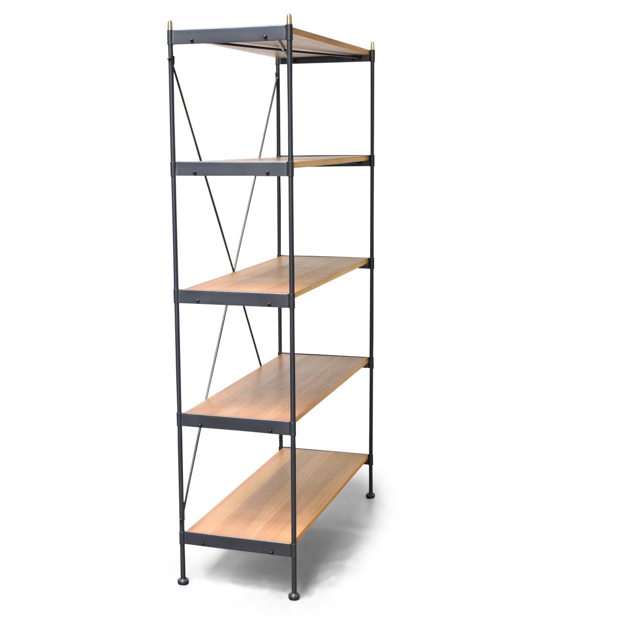 Hudson Industrial Standard Bookcase - Oak/Gray Bookcase Gingko 