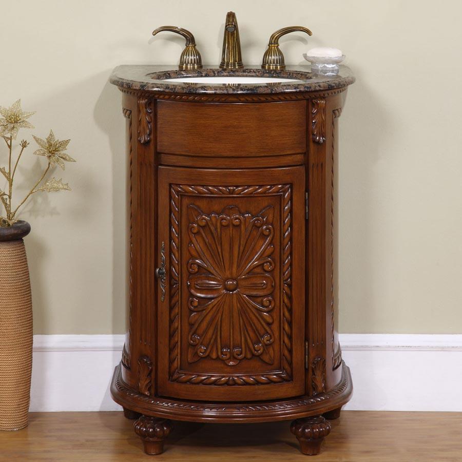 Silkroad 24" Traditional Single Sink Bathroom Vanity Vanity Silkroad Exclusive 