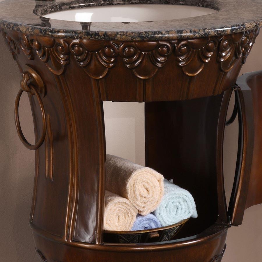 Silkroad 23" Traditional Single Sink Bathroom Vanity Vanity Silkroad Exclusive 
