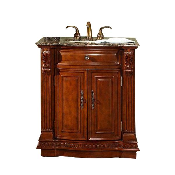 Silkroad 33" Traditional Single Sink Bathroom Vanity Vanity Silkroad Exclusive 