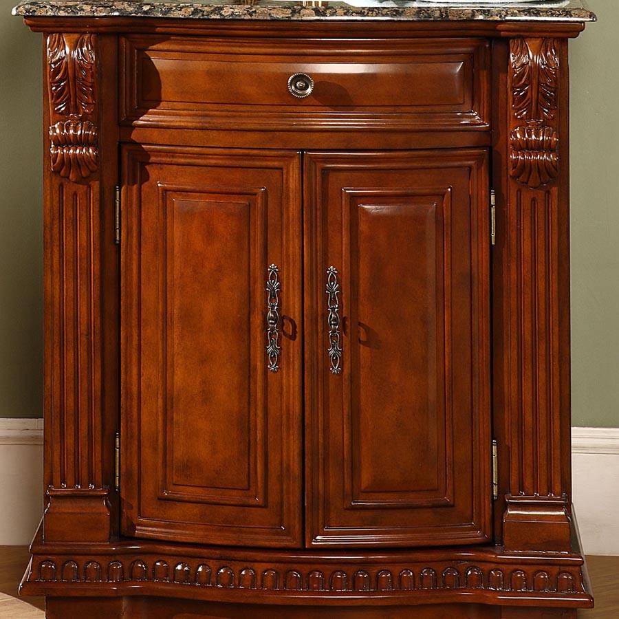 Silkroad 33" Traditional Single Sink Bathroom Vanity Vanity Silkroad Exclusive 