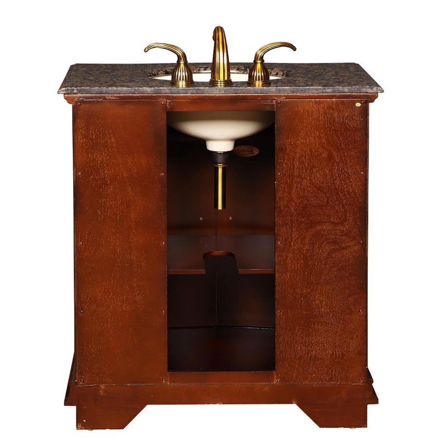 Silkroad 33" Traditional Single Sink Bathroom Vanity Vanity Silkroad Exclusive 