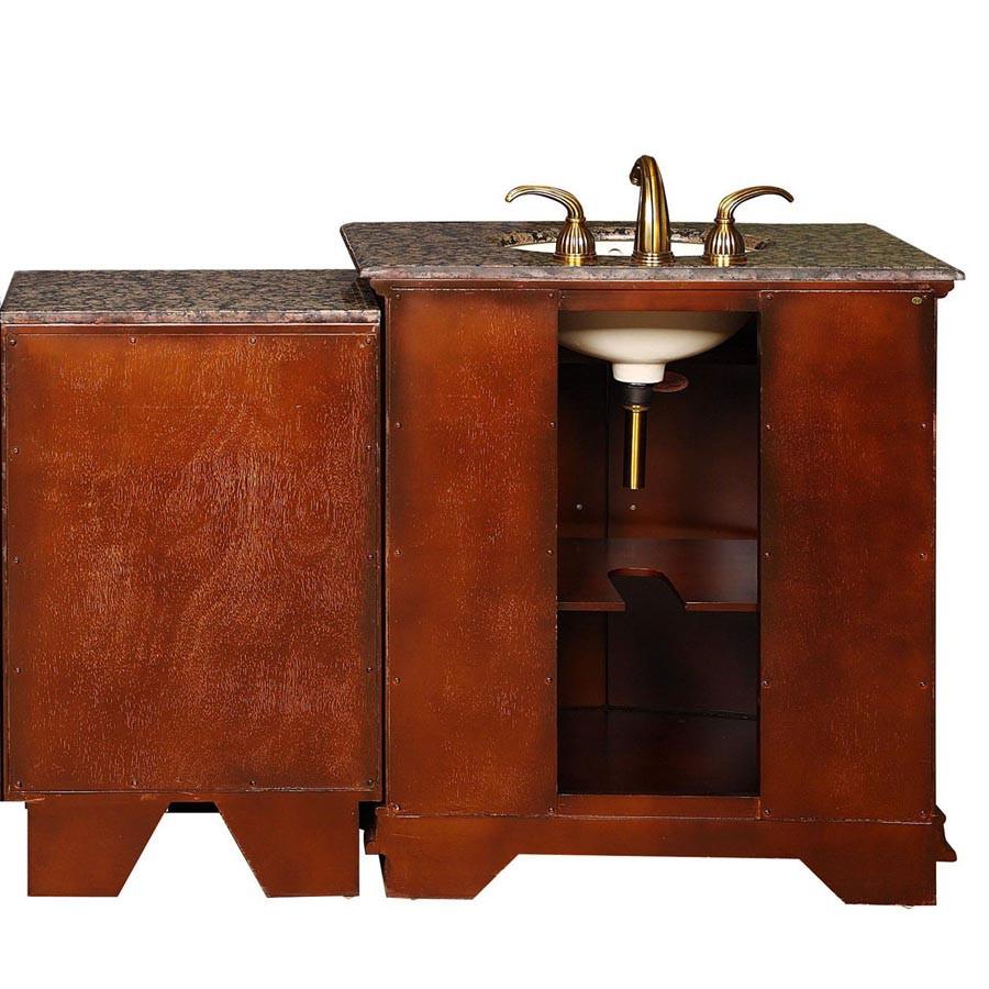 Silkroad 53" Traditional Single Sink Bathroom Vanity Vanity Silkroad Exclusive 