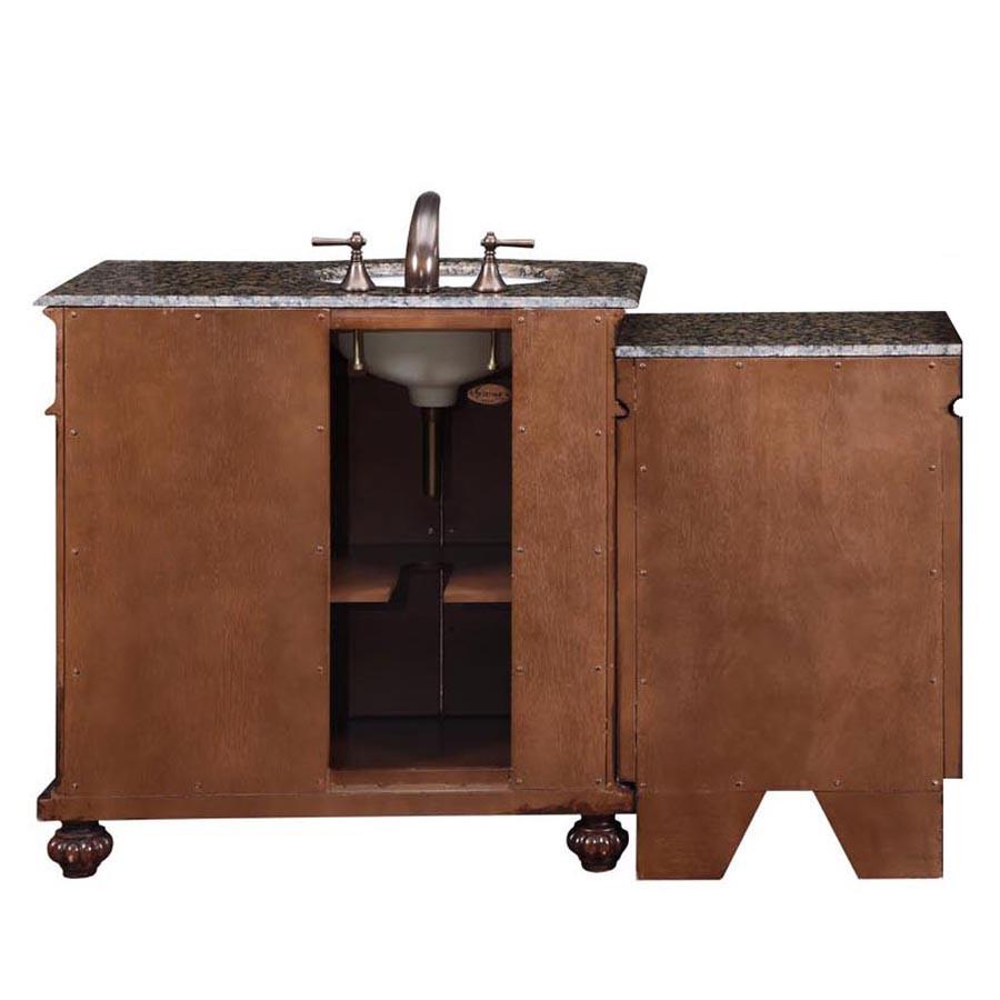 Silkroad 55.5" Traditional Single Sink Bathroom Vanity Vanity Silkroad Exclusive 