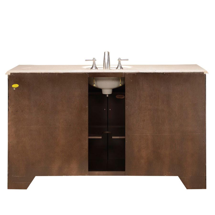 Silkroad 60" Transitional Single Sink Bathroom Vanity Vanity Silkroad Exclusive 