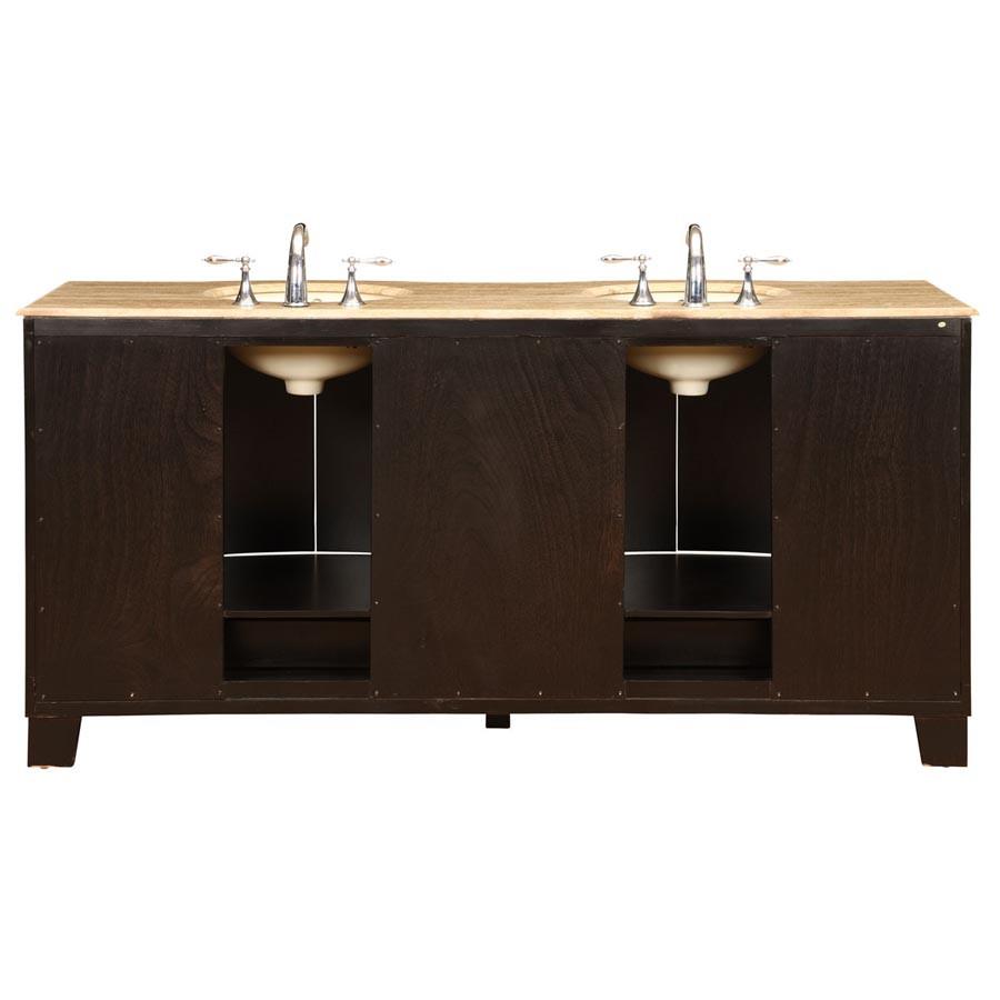 Silkroad 72" Transitional Double Sink Bathroom Vanity Vanity Silkroad Exclusive 