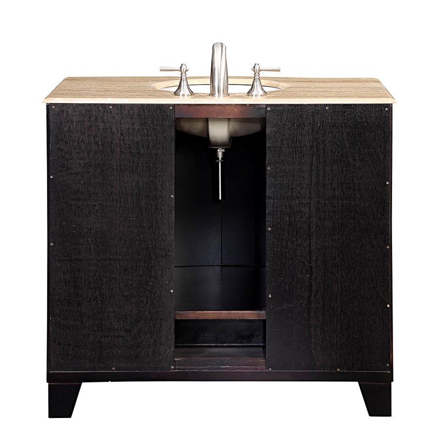 Silkroad 40" Transitional Single Sink Bathroom Vanity Vanity Silkroad Exclusive 