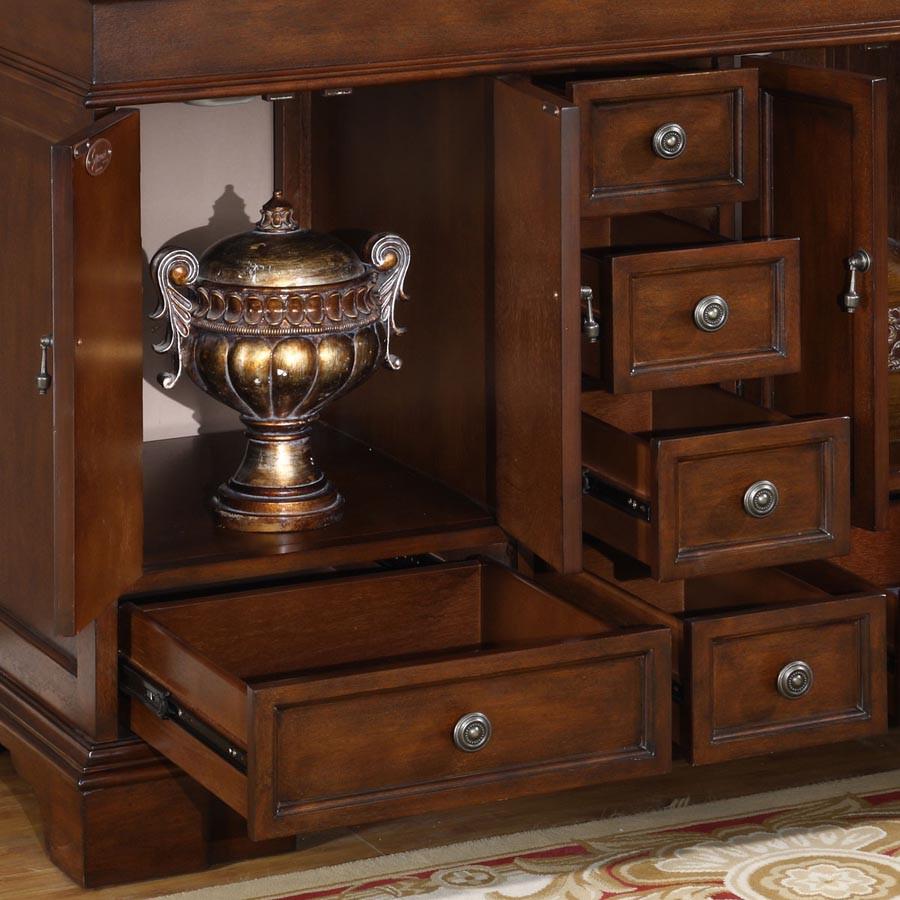 Silkroad 48" Traditional Double Sink Bathroom Vanity Vanity Silkroad Exclusive 