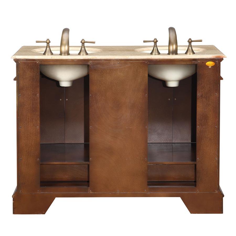 Silkroad 48" Traditional Double Sink Bathroom Vanity Vanity Silkroad Exclusive 
