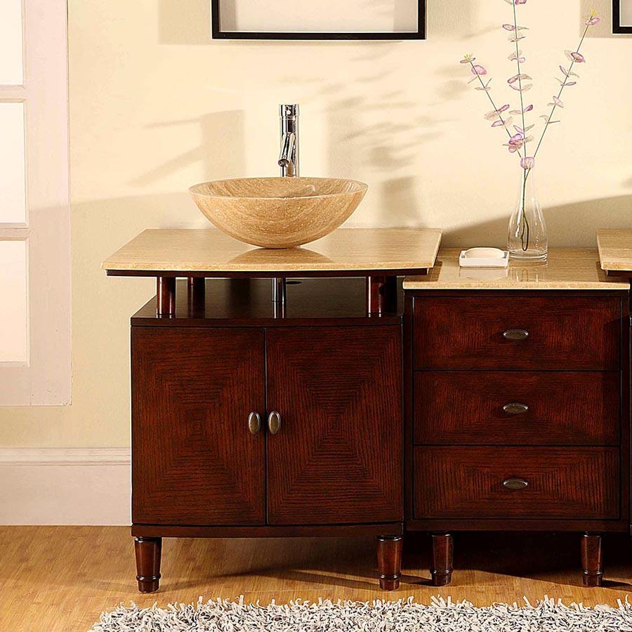 Silkroad 46.5" Modern Single Sink Bathroom Vanity Vanity Silkroad Exclusive 