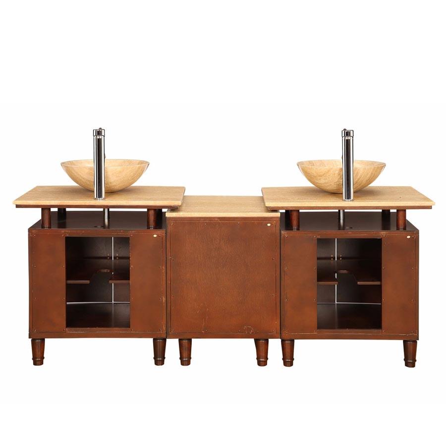 Silkroad 73" Modern Double Sink Bathroom Vanity Vanity Silkroad Exclusive 