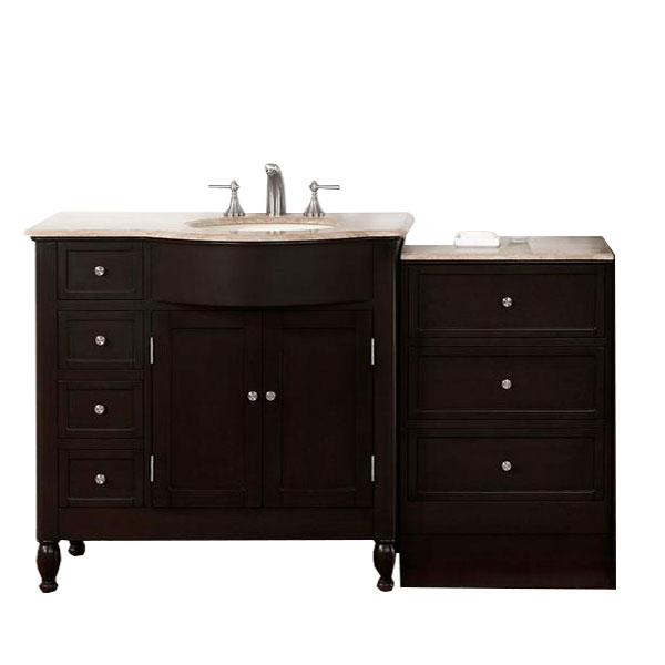 Silkroad 58" Modern Single Sink Bathroom Vanity Vanity Silkroad Exclusive 