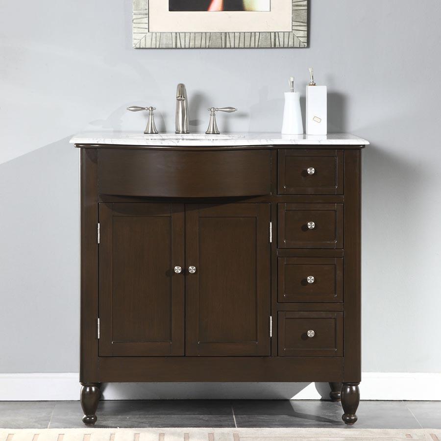 Silkroad 38" Modern Single Sink Bathroom Vanity Vanity Silkroad Exclusive 