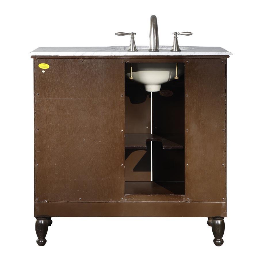 Silkroad 38" Modern Single Sink Bathroom Vanity Vanity Silkroad Exclusive 