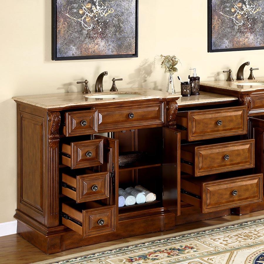 Silkroad 58" Transitional Single Sink Bathroom Vanity Vanity Silkroad Exclusive 