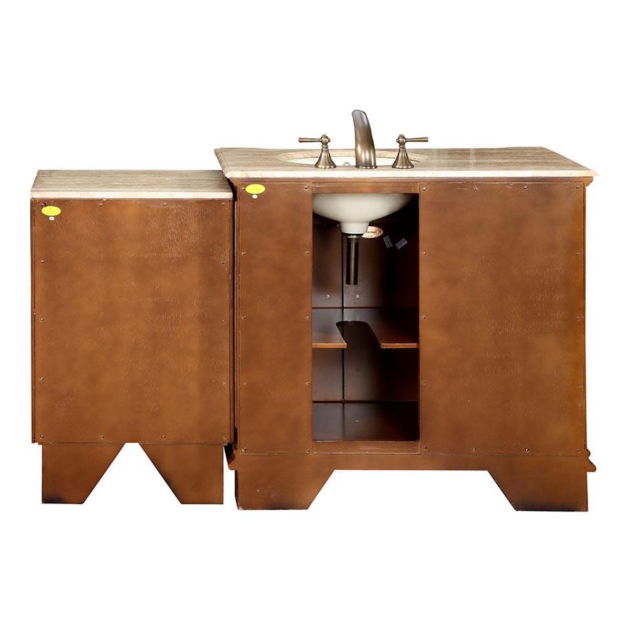 Silkroad 58" Transitional Single Sink Bathroom Vanity Vanity Silkroad Exclusive 