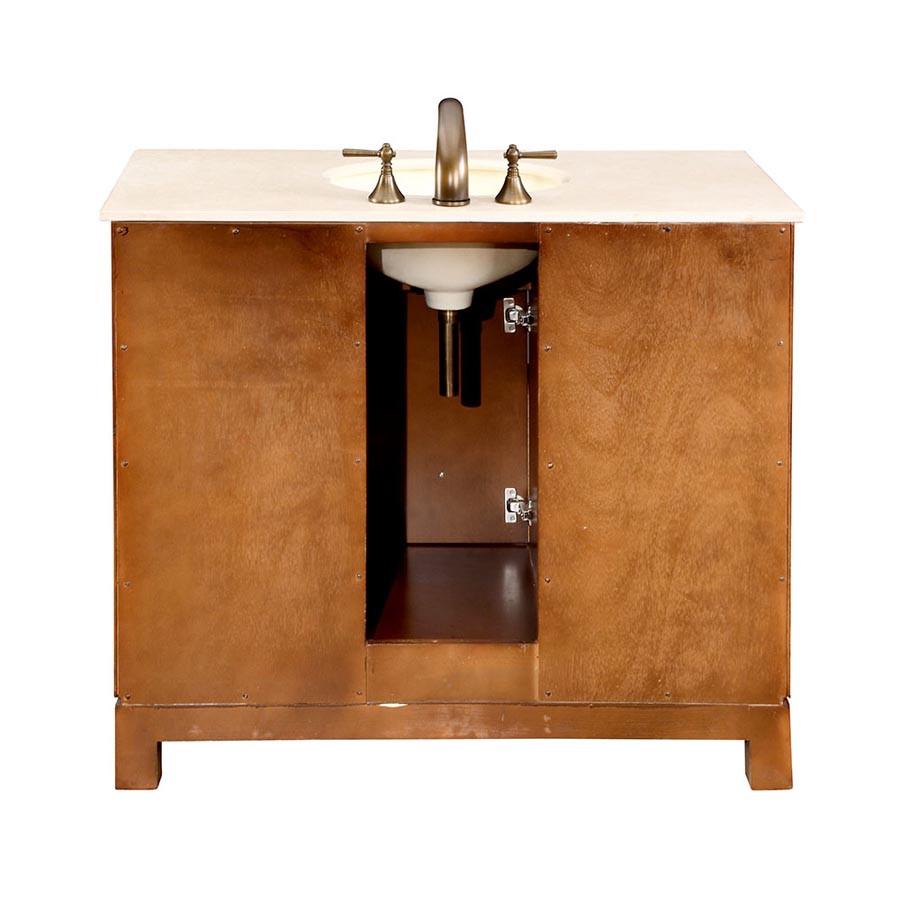 Silkroad 42" Transitional Single Sink Bathroom Vanity Vanity Silkroad Exclusive 